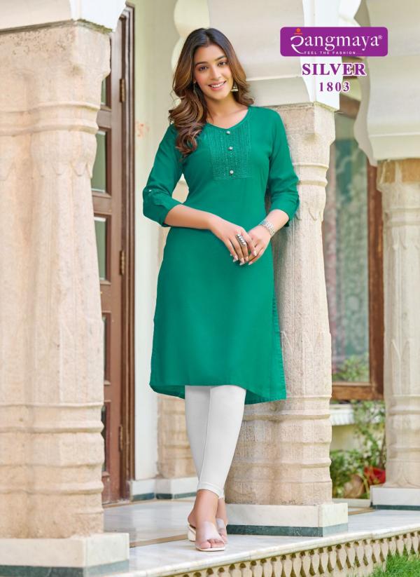 Rangmaya Silver Vol 18 Casual Rayon Kurti Collection